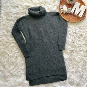 Madewell Gray Turtleneck Sweater Dress
